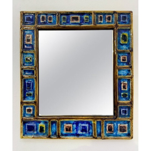 Miroir vintage en céramique