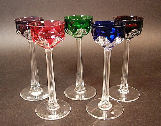 Image 1 of 5X Villeroy & Boch Verres à liqueur Vers 1920 !