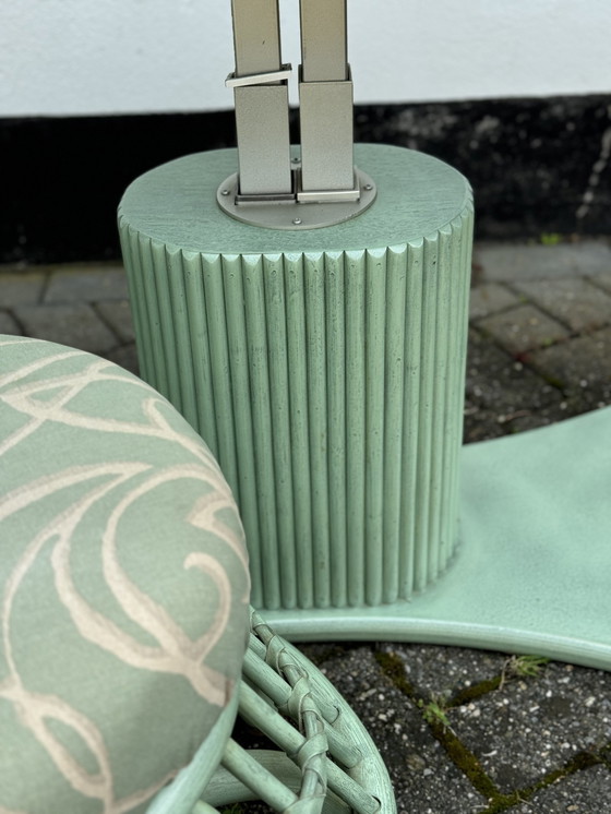 Image 1 of Table et tabouret réglables en bois vintage