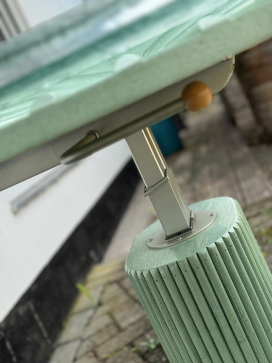 Image 1 of Table et tabouret réglables en bois vintage