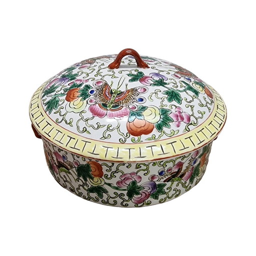 Tambour en porcelaine chinoise avec papillons Début du 20e siècle