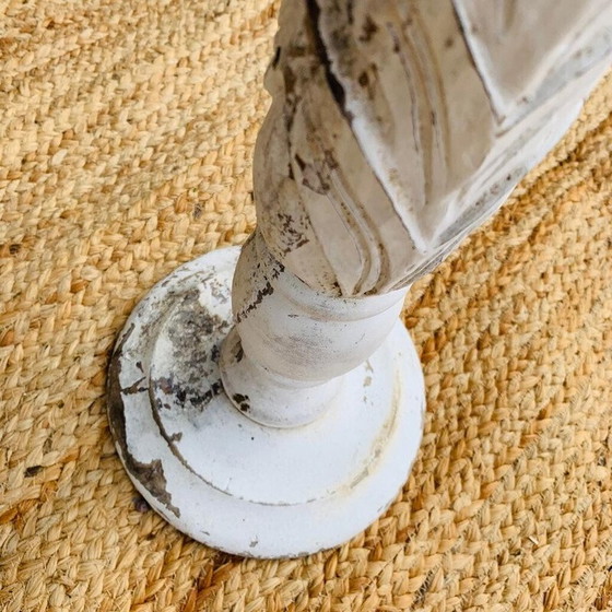 Image 1 of Paire de pique-bougies vintage en bois