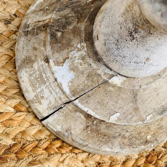 Image 1 of Paire de pique-bougies vintage en bois