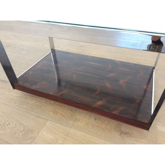 Image 1 of Chariot de bar vintage en palissandre et chrome "UK 1970" par Merrow Associates
