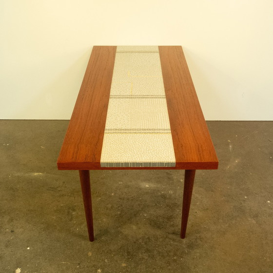 Image 1 of Table basse, Teck avec mosaïque, Années 1960