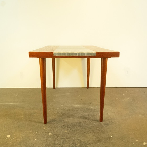 Image 1 of Table basse, Teck avec mosaïque, Années 1960