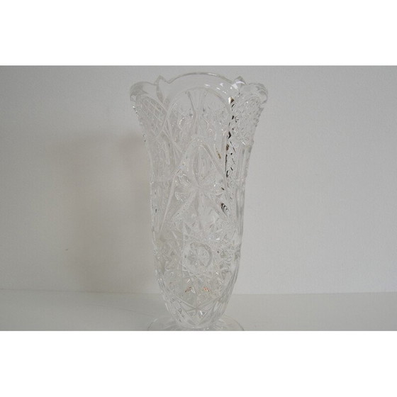Image 1 of Vase en cristal du milieu du siècle, Tchécoslovaquie années 1950