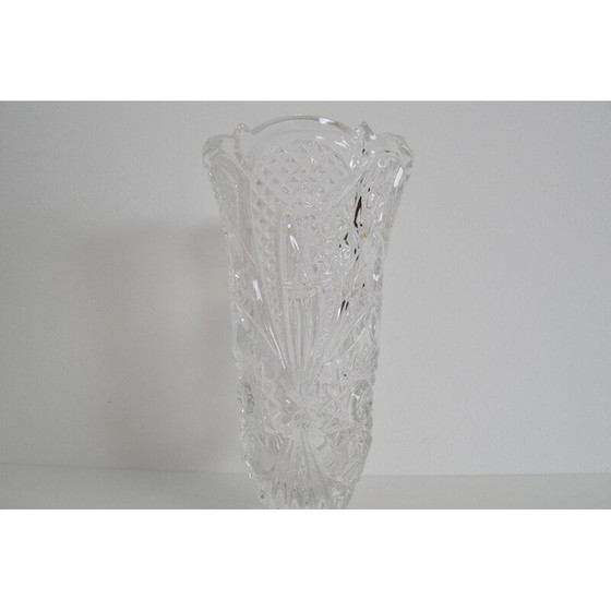 Image 1 of Vase en cristal du milieu du siècle, Tchécoslovaquie années 1950