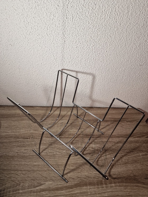 Image 1 of Porte-revues vintage en chrome
