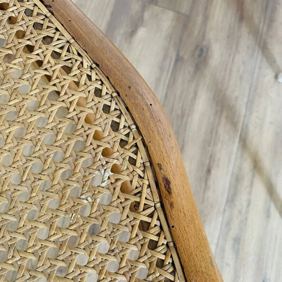 Image 1 of Paire de chaises cannées vintage dépareillées