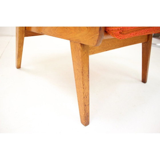 Image 1 of Paire de fauteuils vintage en tissu et bois, Tchèque 1960