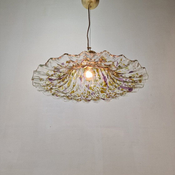 Image 1 of Lampe suspendue vintage en verre de Murano pour La Murrina, Italie 1980