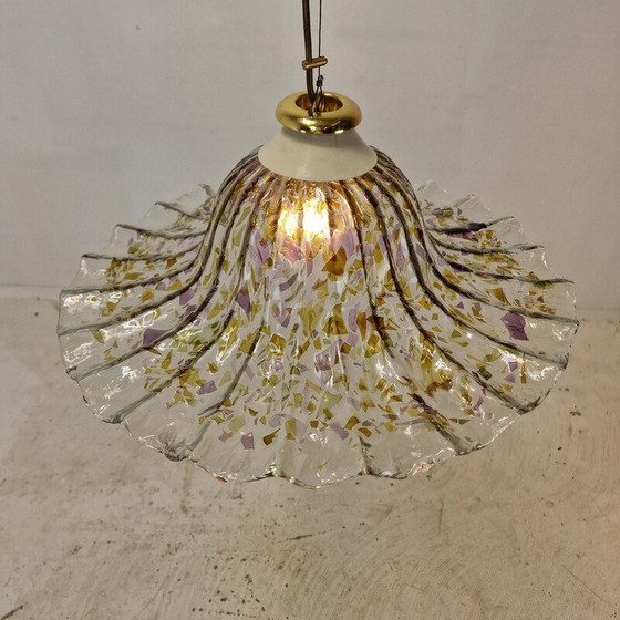 Image 1 of Lampe suspendue vintage en verre de Murano pour La Murrina, Italie 1980