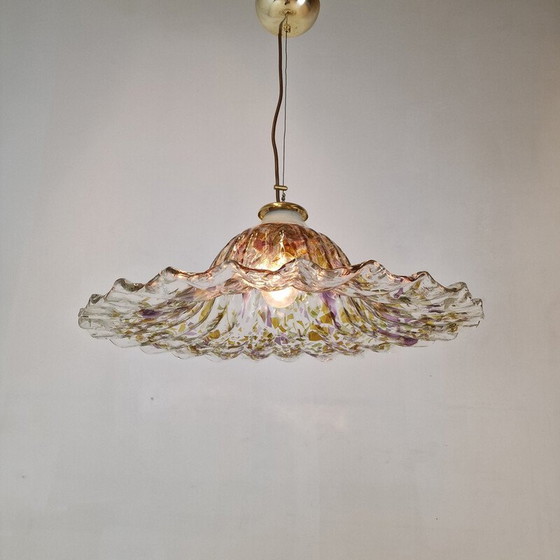 Image 1 of Lampe suspendue vintage en verre de Murano pour La Murrina, Italie 1980