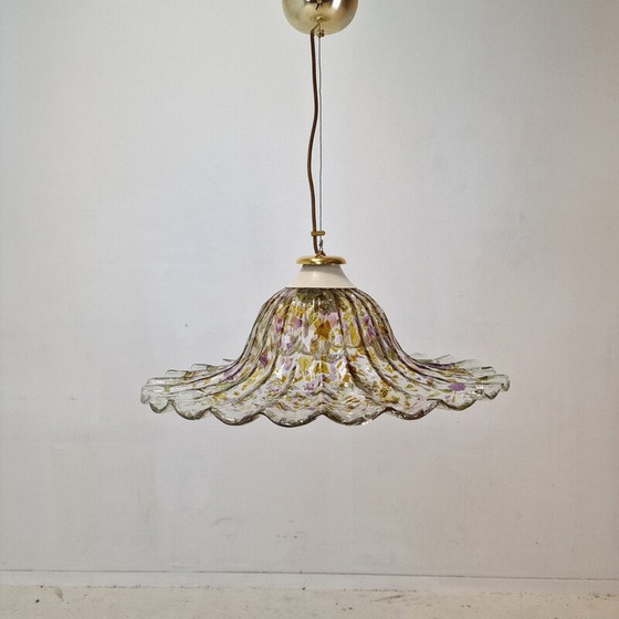 Image 1 of Lampe suspendue vintage en verre de Murano pour La Murrina, Italie 1980