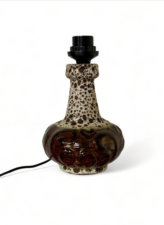 Image 1 of Lampe à poser en lave grasse Vintage Lampe en céramique Mid Century