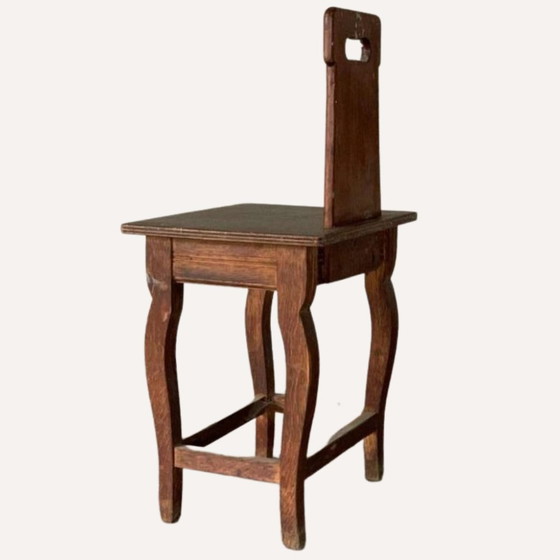 Image 1 of Tabouret de peintre antique Freeform, pieds courbes