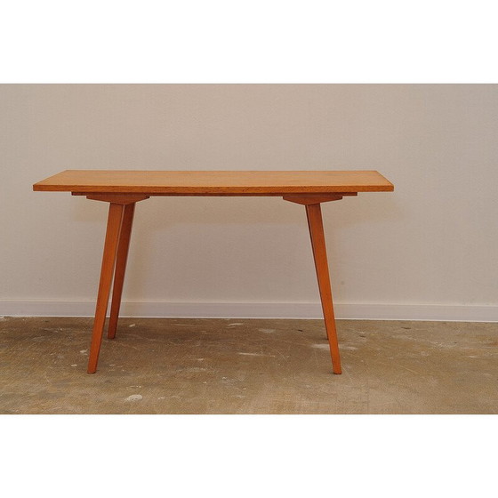 Image 1 of Table basse vintage en hêtre et verre par Tatra Nabytok, Tchécoslovaquie 1960