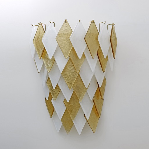 2 appliques en verre vintage