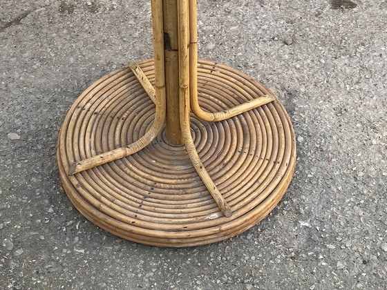 Image 1 of Porte Manteau Perroquet En Rotin Vintage 1970