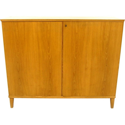 Armoire scandinave vintage en bois d'orme, Suède 1960
