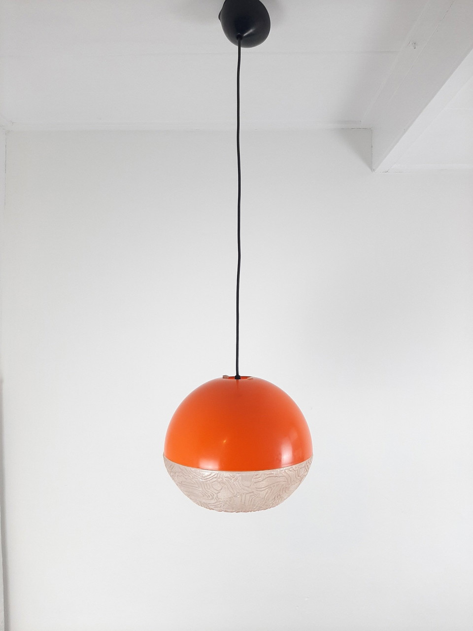 Lustre Vintage Koziol Joséphine XL Orange - Années 70, Super État