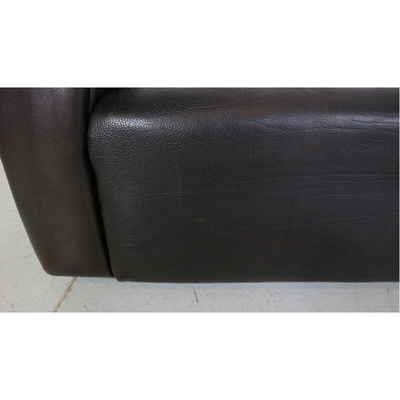 Image 1 of Canapé vintage 2 places "DS-47" en cuir de buffle marron foncé pour De Sede, Suisse 1970