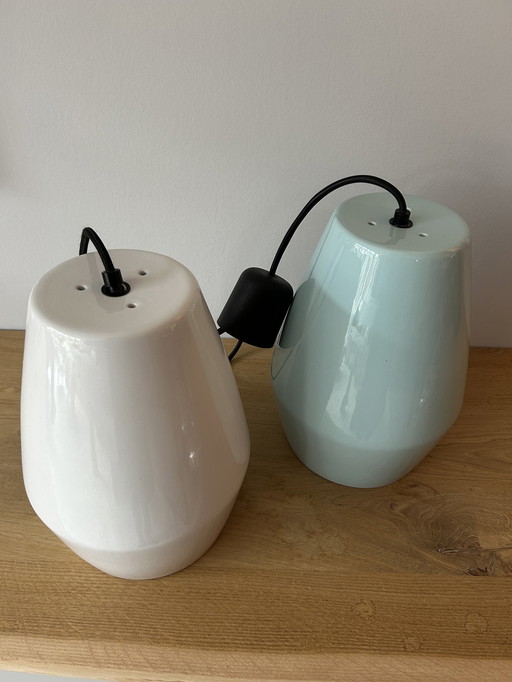 2X Cloche de lampe Northern Lighting Porcelaine