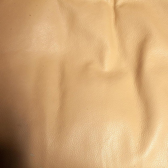 Image 1 of Fauteuil club Vivette vintage en cuir crème par Luca Meda, 1980