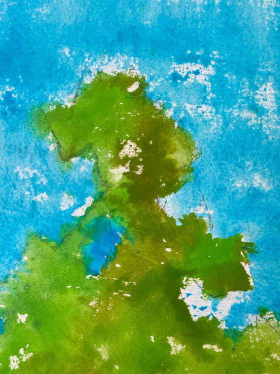 Image 1 of Paysage abstrait (73X54 Cm).- Eugene Eechaut (1928-2019)