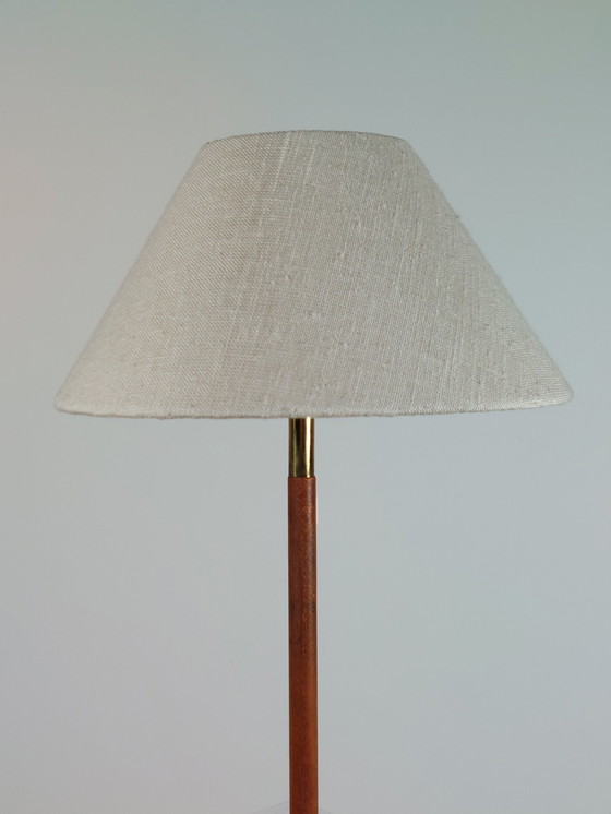 Image 1 of 1X lampe de table années 50 palissandre laiton