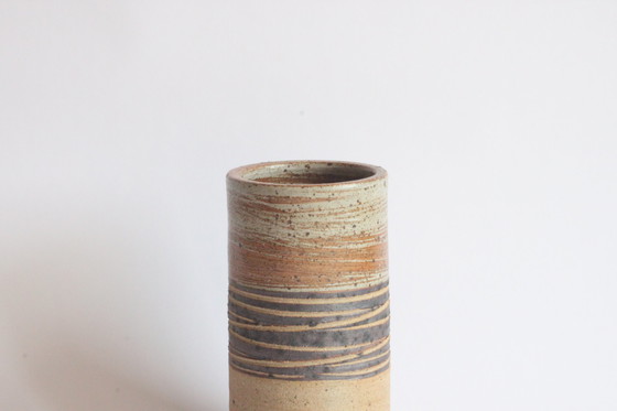 Image 1 of Vase cylindrique en céramique Tue Poulsen, Danemark 1970S.