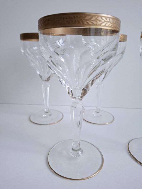 Image 1 of Rare Verres à Vin en Cristal Set de 4 Lady Hamilton Oertal Minton Allemagne