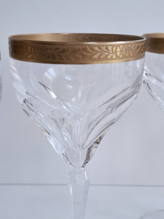 Image 1 of Rare Verres à Vin en Cristal Set de 4 Lady Hamilton Oertal Minton Allemagne