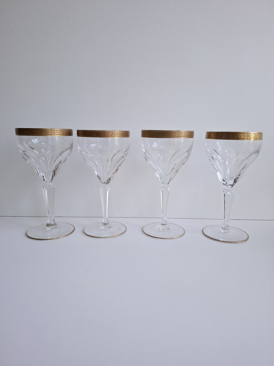 Image 1 of Rare Verres à Vin en Cristal Set de 4 Lady Hamilton Oertal Minton Allemagne