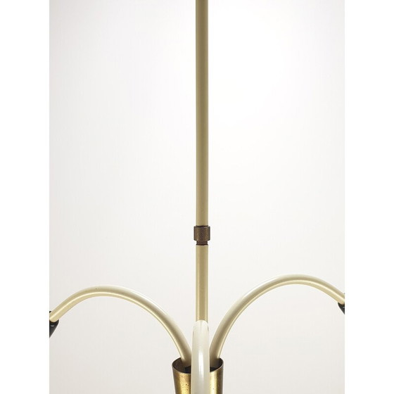 Image 1 of Lampe suspendue à 3 branches en laiton, Italie 1960