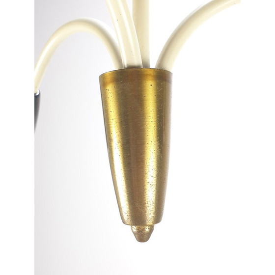 Image 1 of Lampe suspendue à 3 branches en laiton, Italie 1960