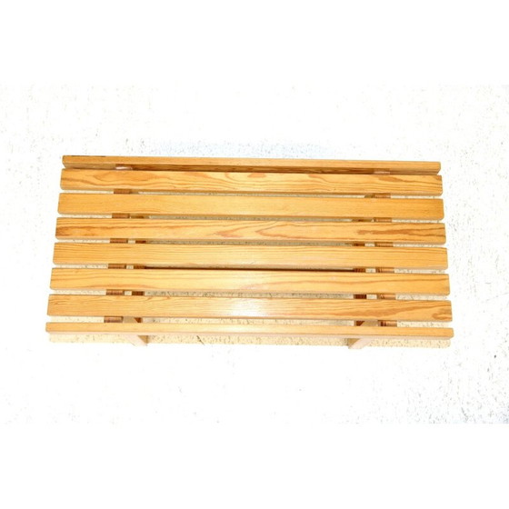 Image 1 of Banc vintage minimaliste en pin, Suède 1970