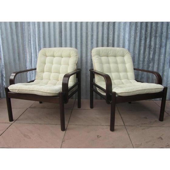 Image 1 of Ensemble de 4 fauteuils vintage par Bror Boije pour Dux Miljo Expo, Suède 1980