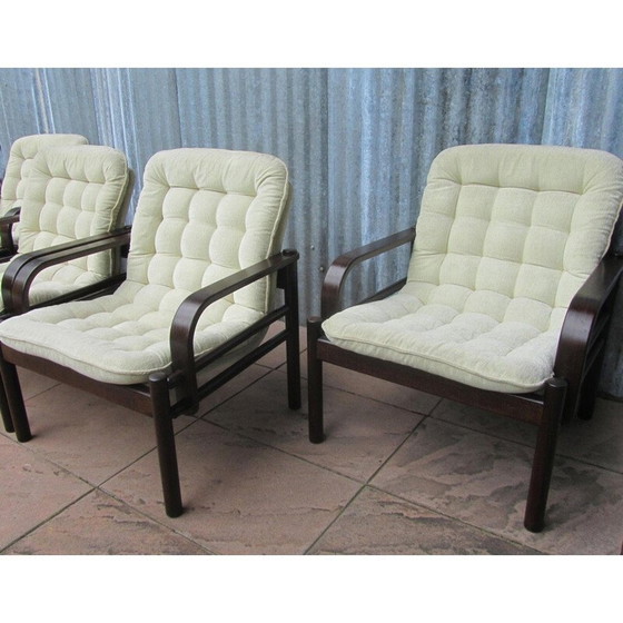 Image 1 of Ensemble de 4 fauteuils vintage par Bror Boije pour Dux Miljo Expo, Suède 1980