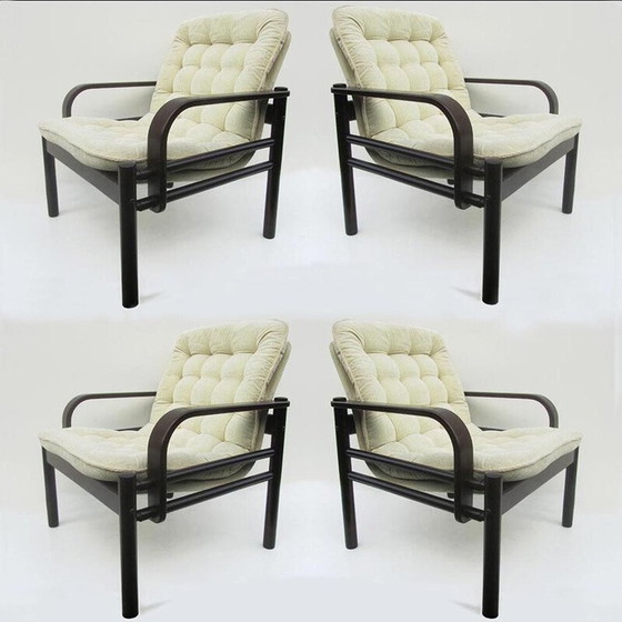Image 1 of Ensemble de 4 fauteuils vintage par Bror Boije pour Dux Miljo Expo, Suède 1980