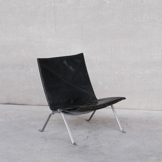 Image 1 of Paire de fauteuils en cuir du milieu du siècle par Poul Kjærholm pour E. Kold Christensen, Danemark 1956