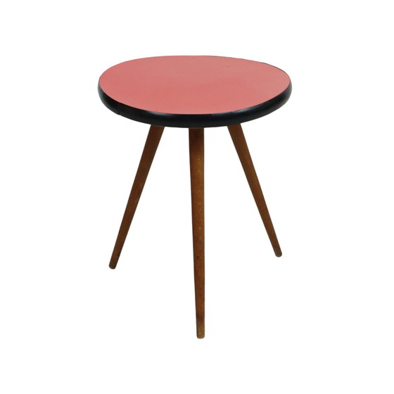 Image 1 of Table à plantes rétro rouge Formica