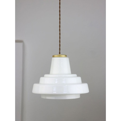 Lampe suspendue vintage en laiton, Italie
