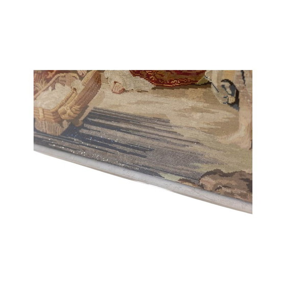 Image 1 of Tapis vintage représentant une scène orientaliste, France 1880