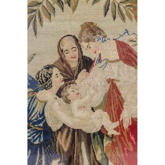 Image 1 of Tapis vintage représentant une scène orientaliste, France 1880