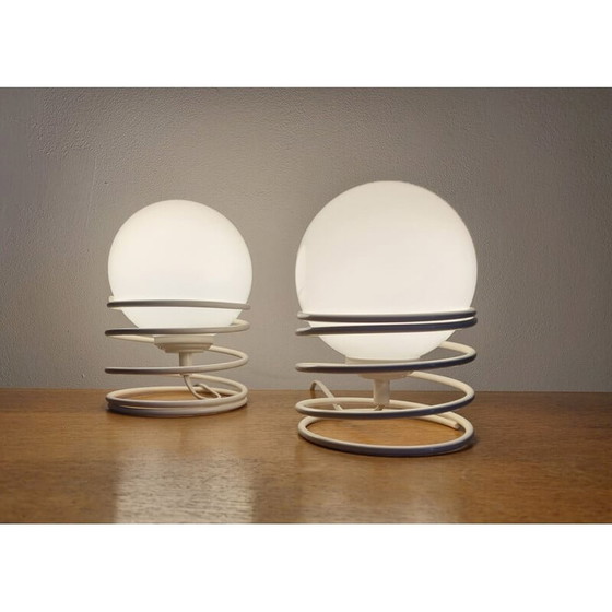 Image 1 of Paire de lampes de table en spirale Woja, milieu du siècle dernier, 1970