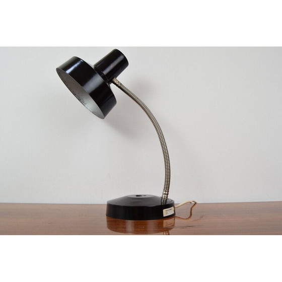 Image 1 of Lampe de table vintage en bakélite et chrome, Tchécoslovaquie 1950