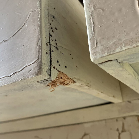 Image 1 of Buffet vintage à pieds d'éléphant en bois