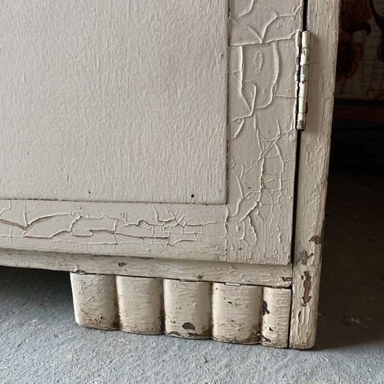 Image 1 of Buffet vintage à pieds d'éléphant en bois